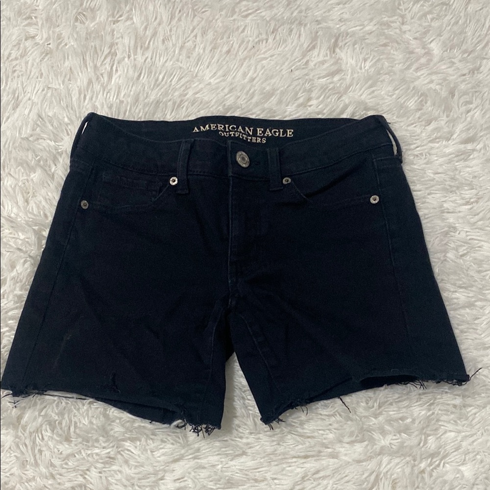 American Eagle Outfitters Women's Black Shorts - Midi Style size 4